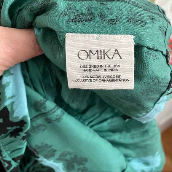 Omika Riviera Floral Maxi Dress Anthropologie XS Lisha Emerald Boho Cottagecore - Picture 11 of 15